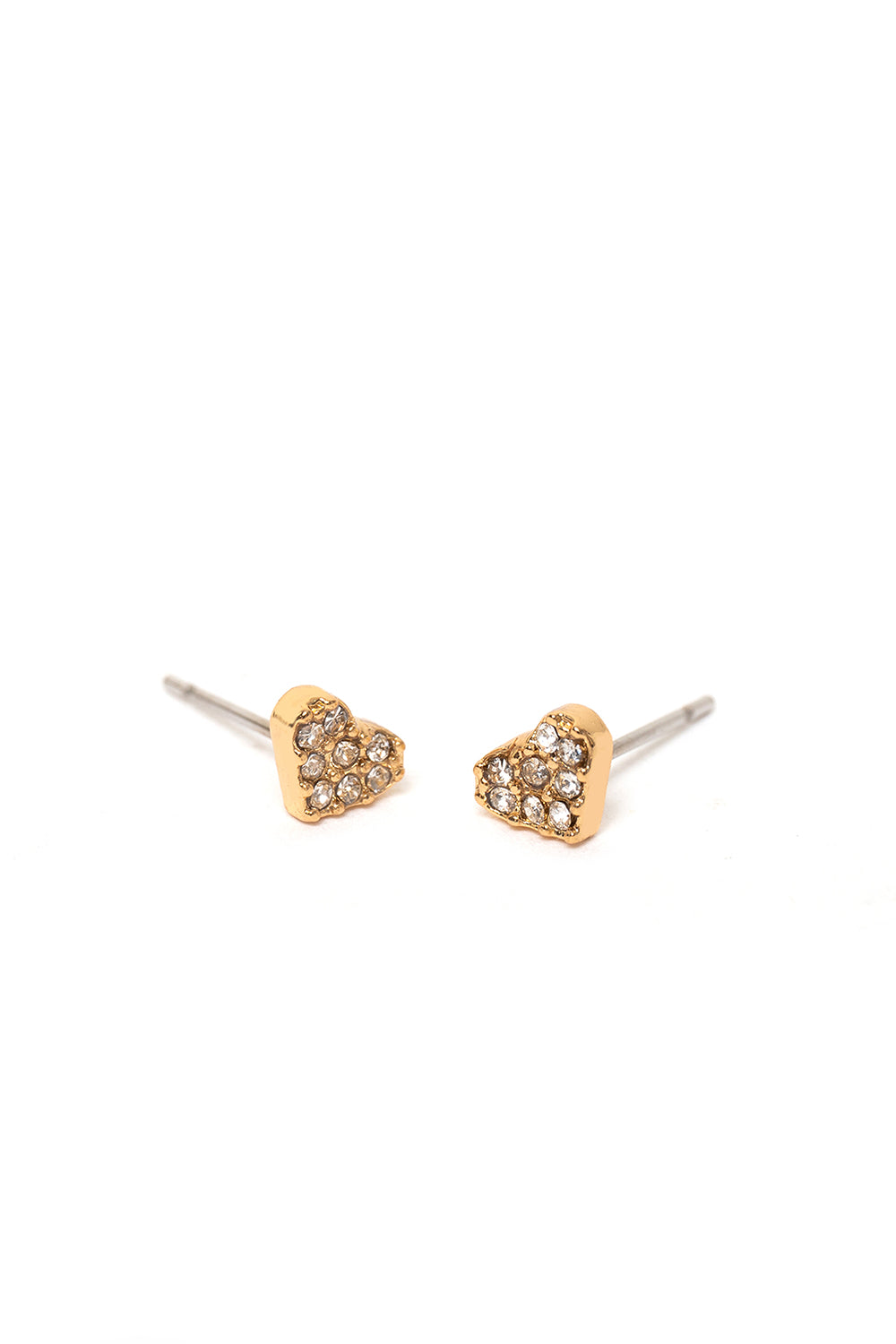 Nalí GOLD HEART CRYSTAL LOBO EARRINGS Saldi