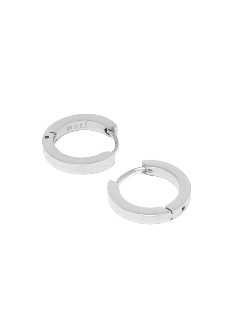 Nalí POLLY SILVER SMALL HOOP EARRINGS STAIN. STEEL Offerte