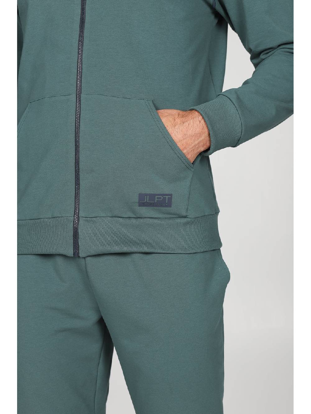 Julipet Tuta zip in confortevole felpa di colore verde Promozione Limitata
