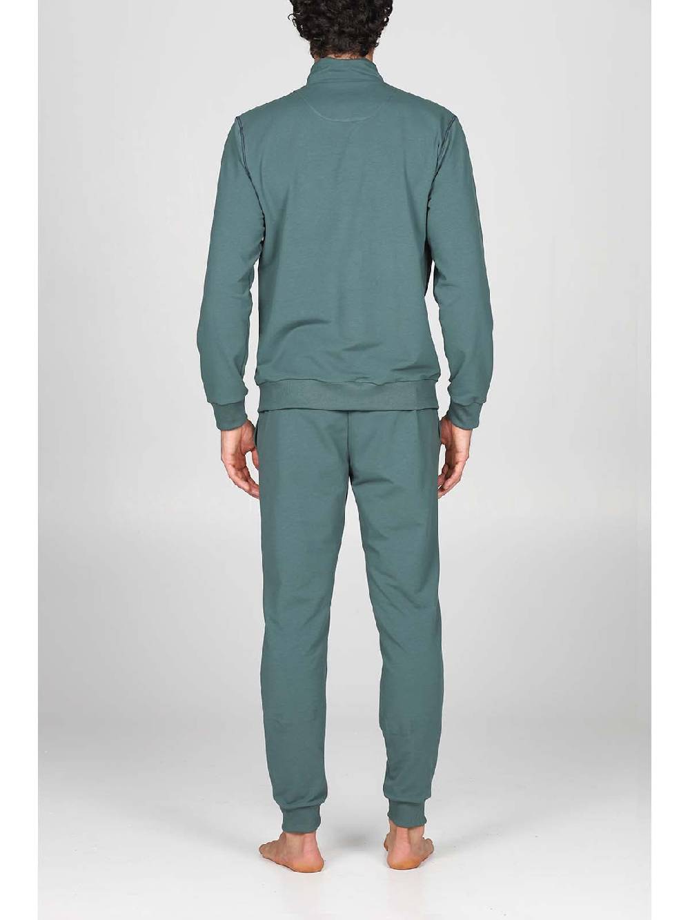 Julipet Tuta zip in confortevole felpa di colore verde Promozione Limitata