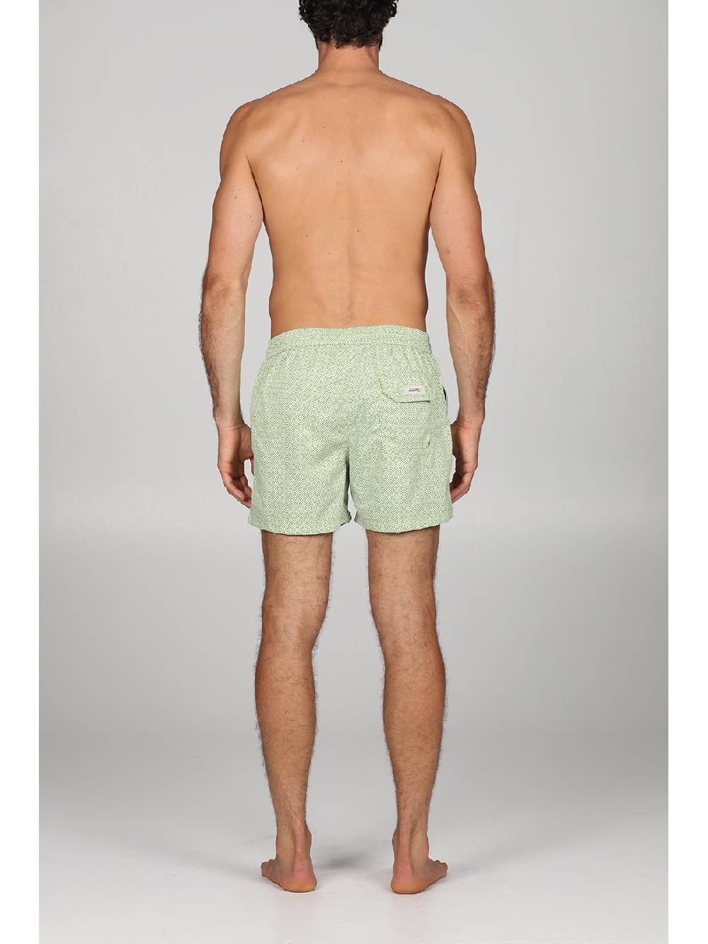 Julipet Boxer mare in leggera tela di microfibra verde, con disegno cravatteria ad alta definizione In Linea