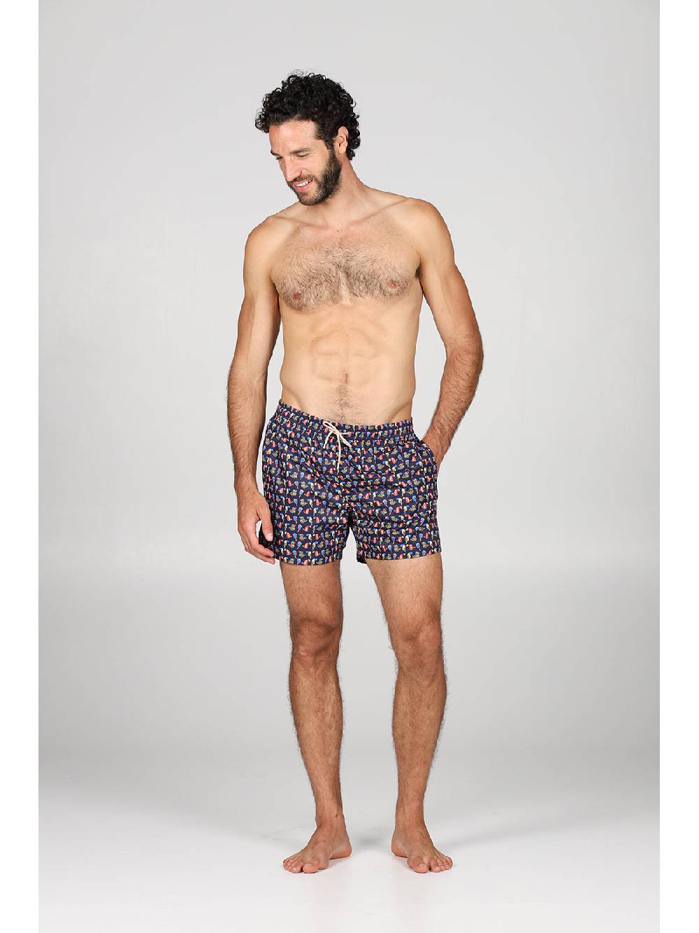 Julipet Boxer mare in leggera tela di microfibra, con disegno ad alta definizione "pellicano" Fino al 60% di sconto