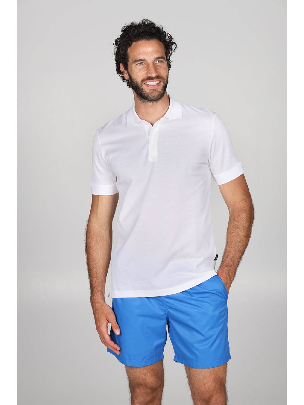 Julipet Polo in piquet di puro cotone dal taglio contemporaneo con logo Italia