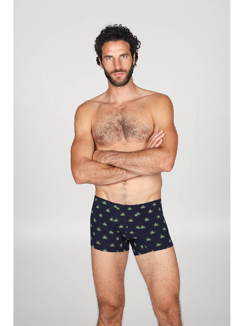 Julipet Boxer comfort in cotone bielastico fantasia "rana" In Saldo
