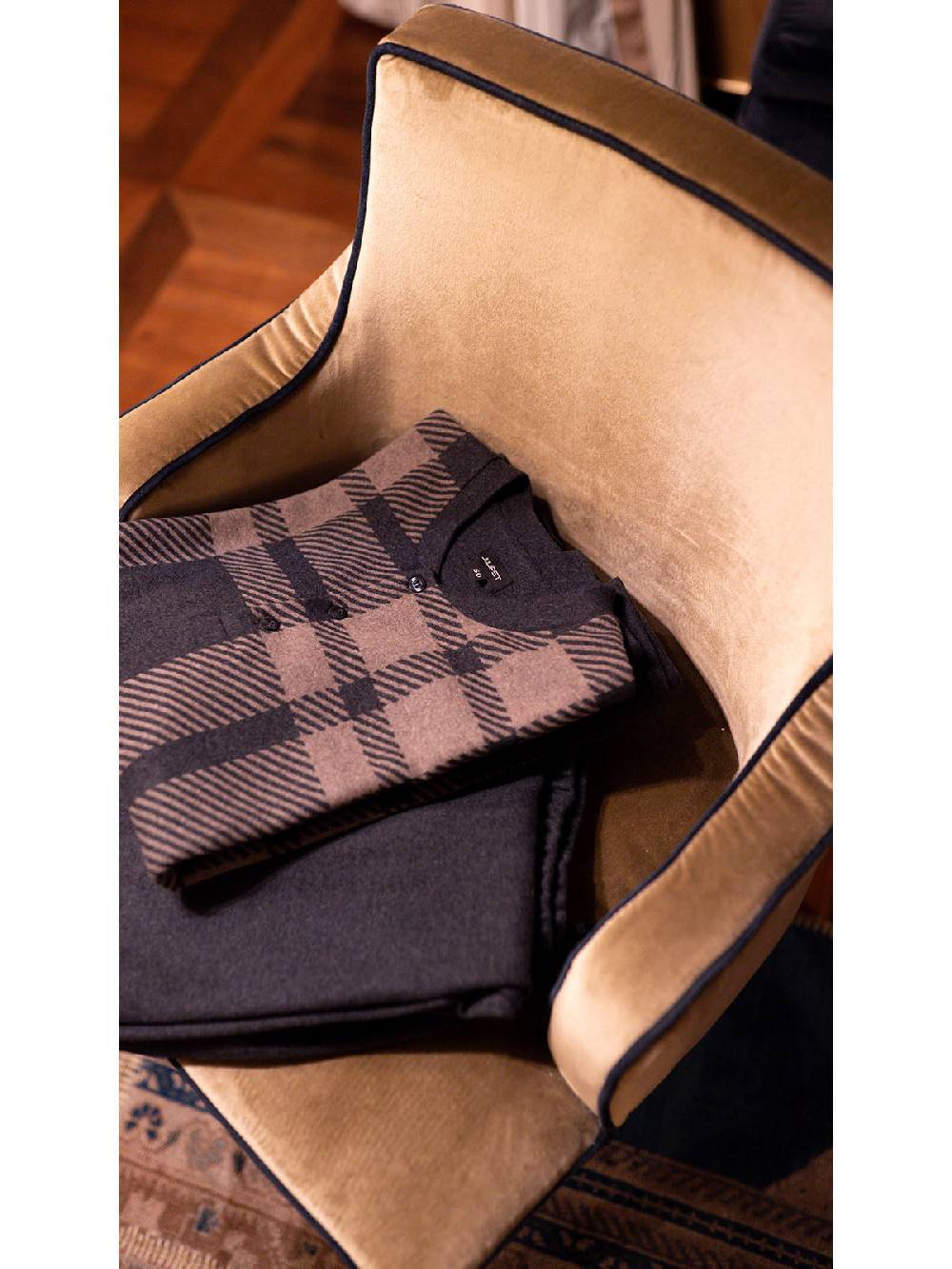 Julipet Pigiama serafino in confortevole jacquard di cotone Offerta
