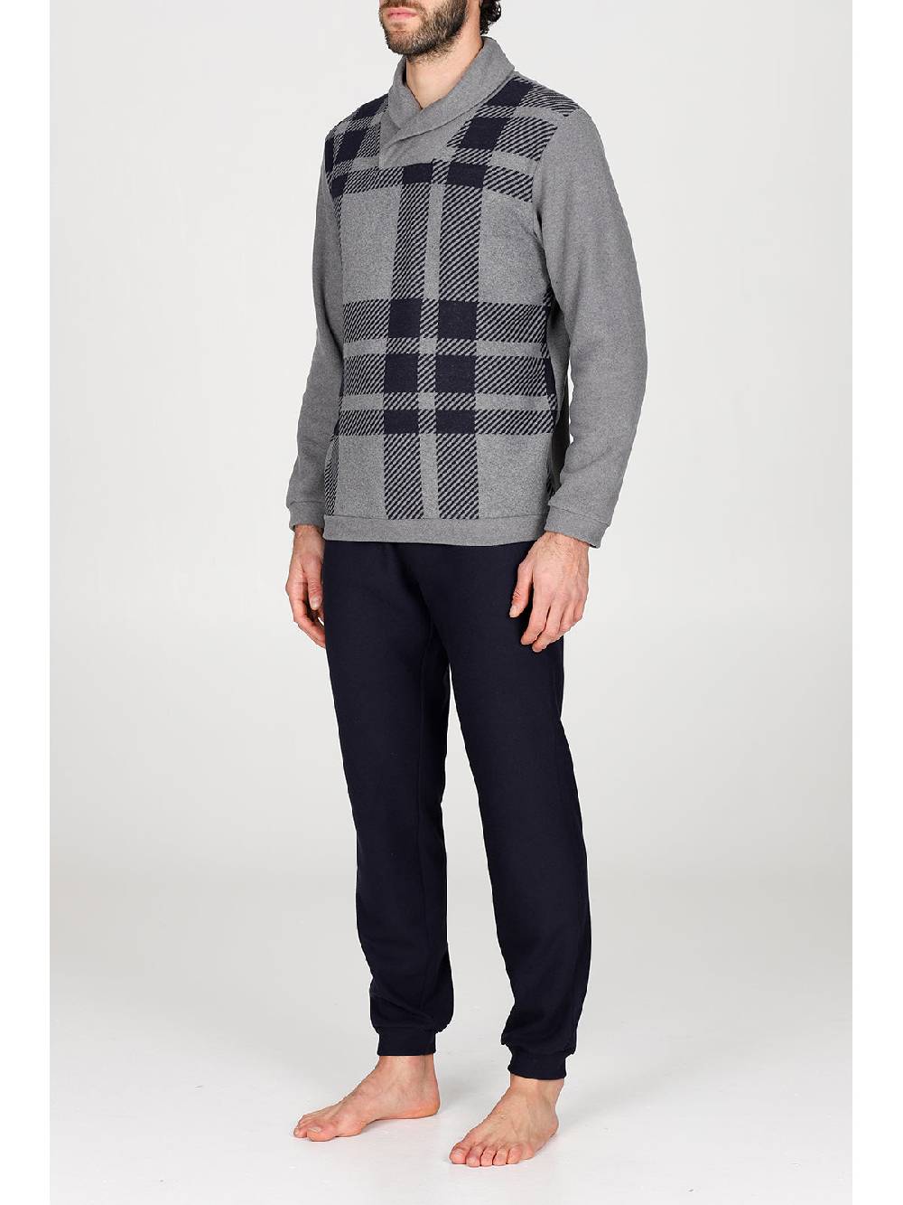 Julipet Pigiama collo incrociato in confortevole jacquard di cotone Moda