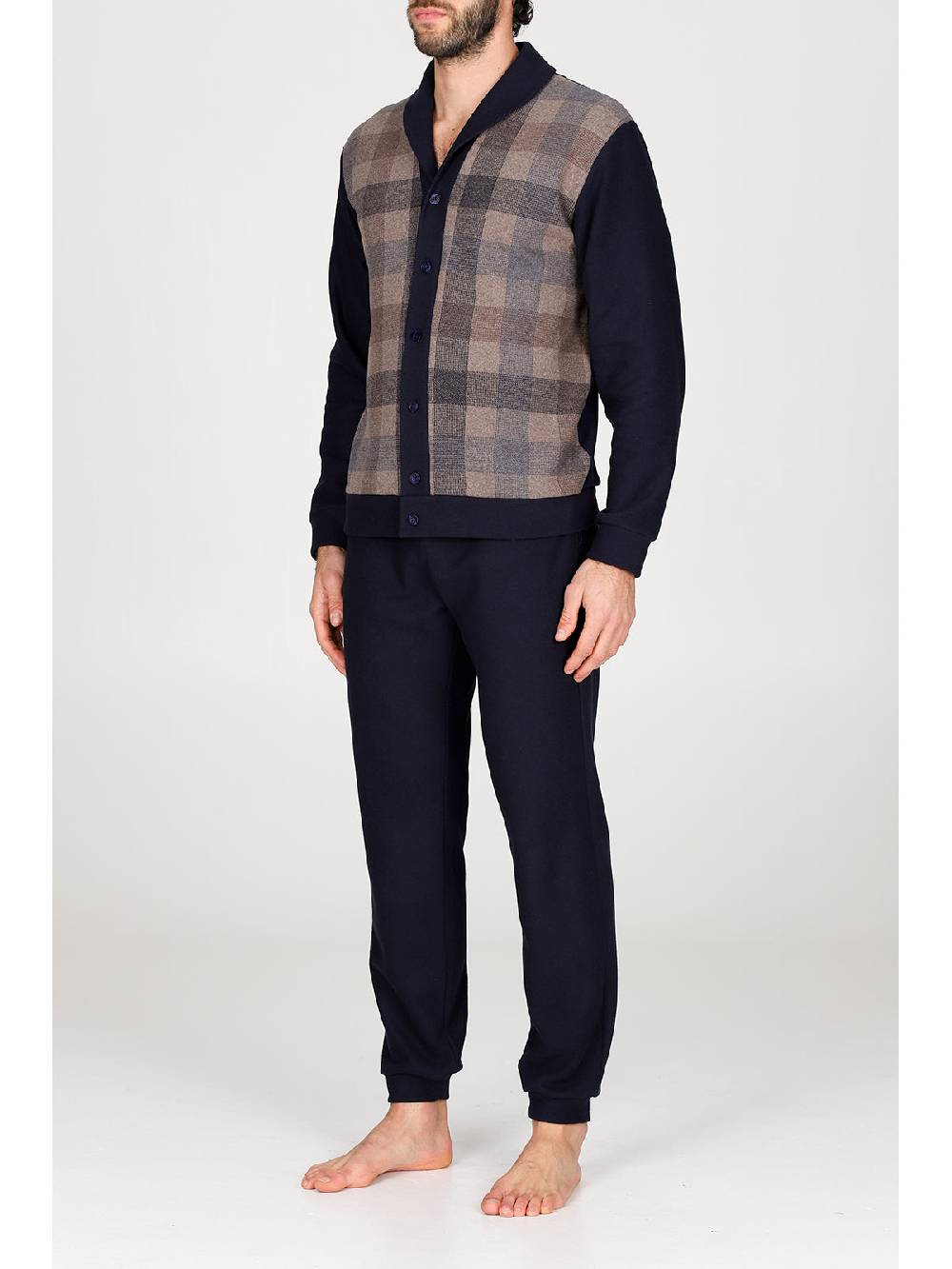 Julipet Pigiama cardigan in confortevole jacquard di cotone 2025