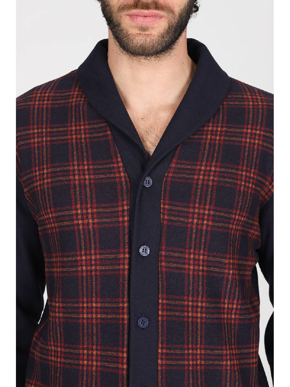 Julipet Pigiama cardigan in confortevole jacquard di cotone Italy