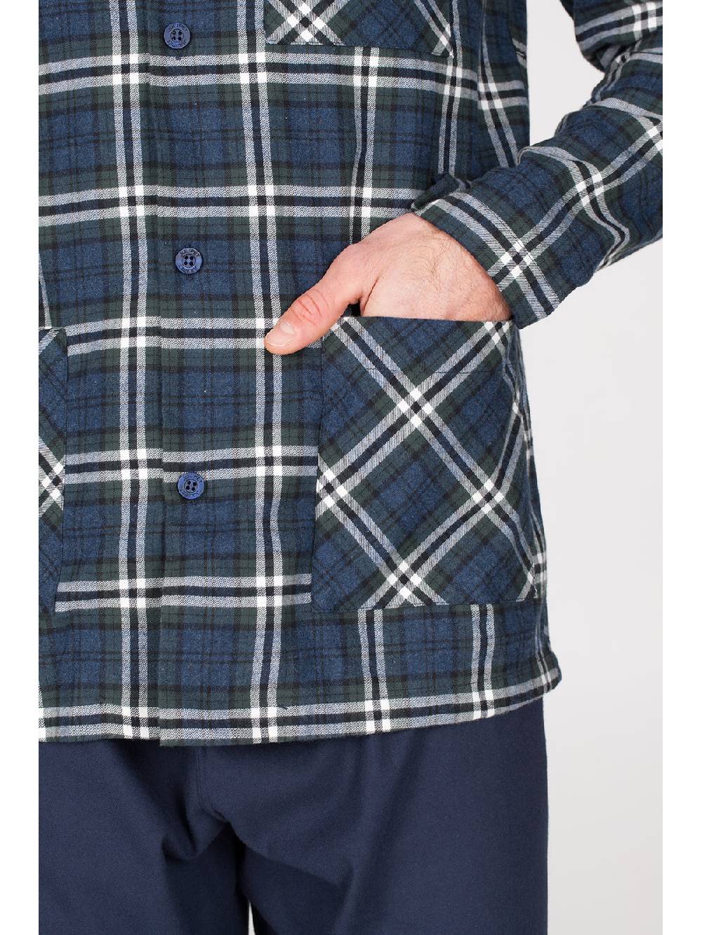 Julipet Pigiama cardigan in calda flanella di puro cotone Vendita Economica