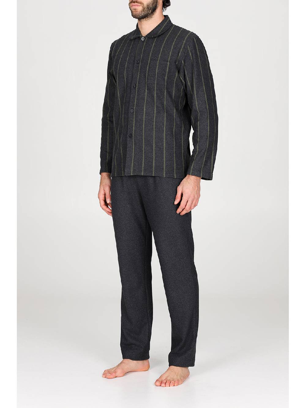 Julipet Pigiama cardigan in confortevole jacquard di cotone Sconto
