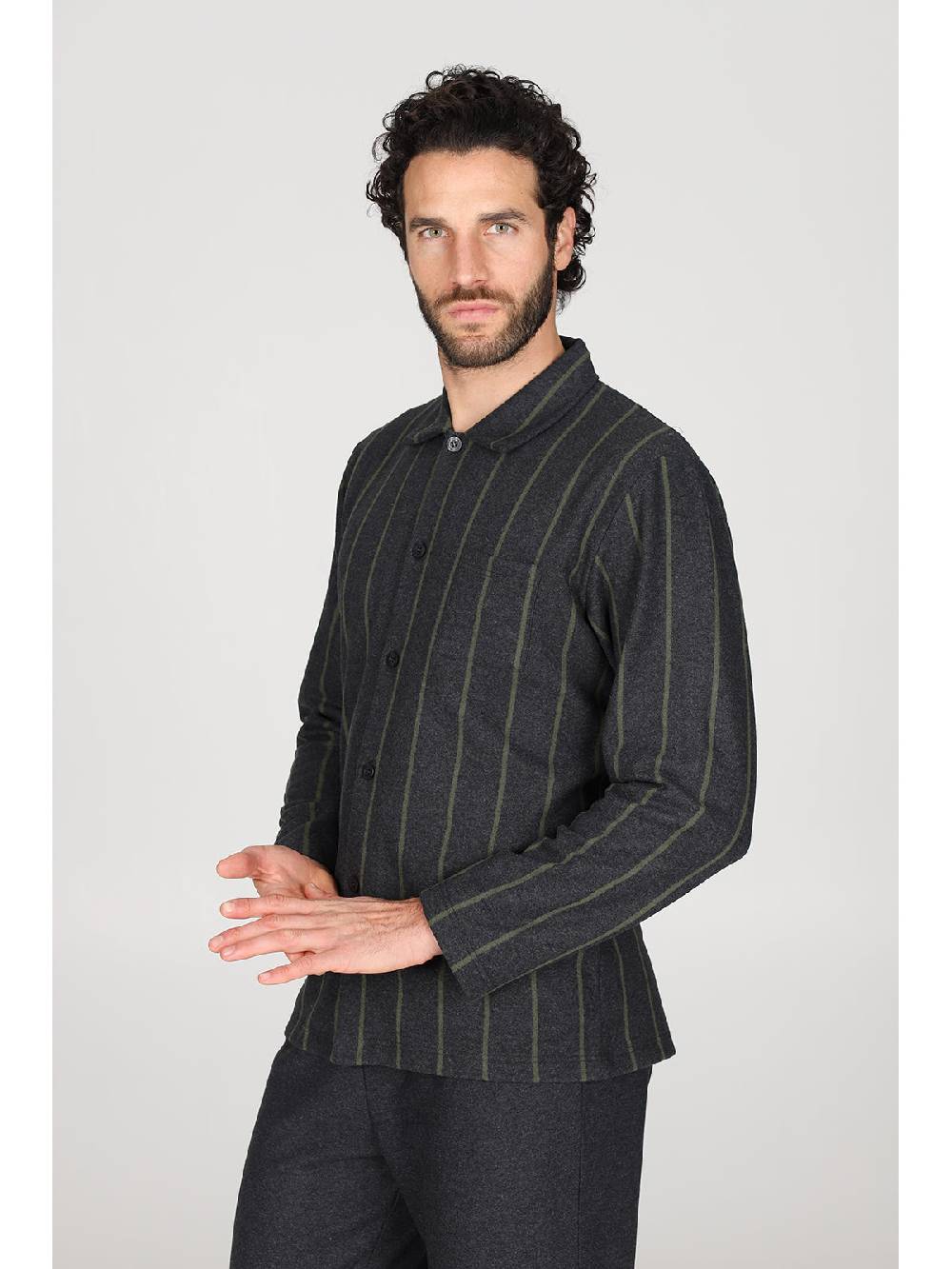 Julipet Pigiama cardigan in confortevole jacquard di cotone Sconto