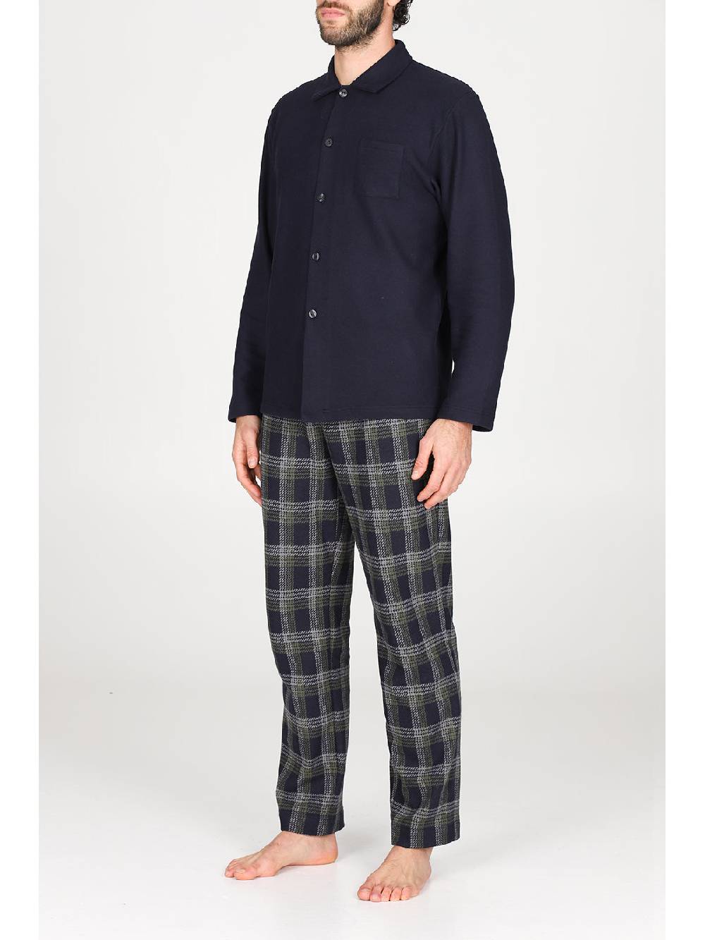 Julipet Pigiama cardigan in confortevole jacquard di cotone Offerta