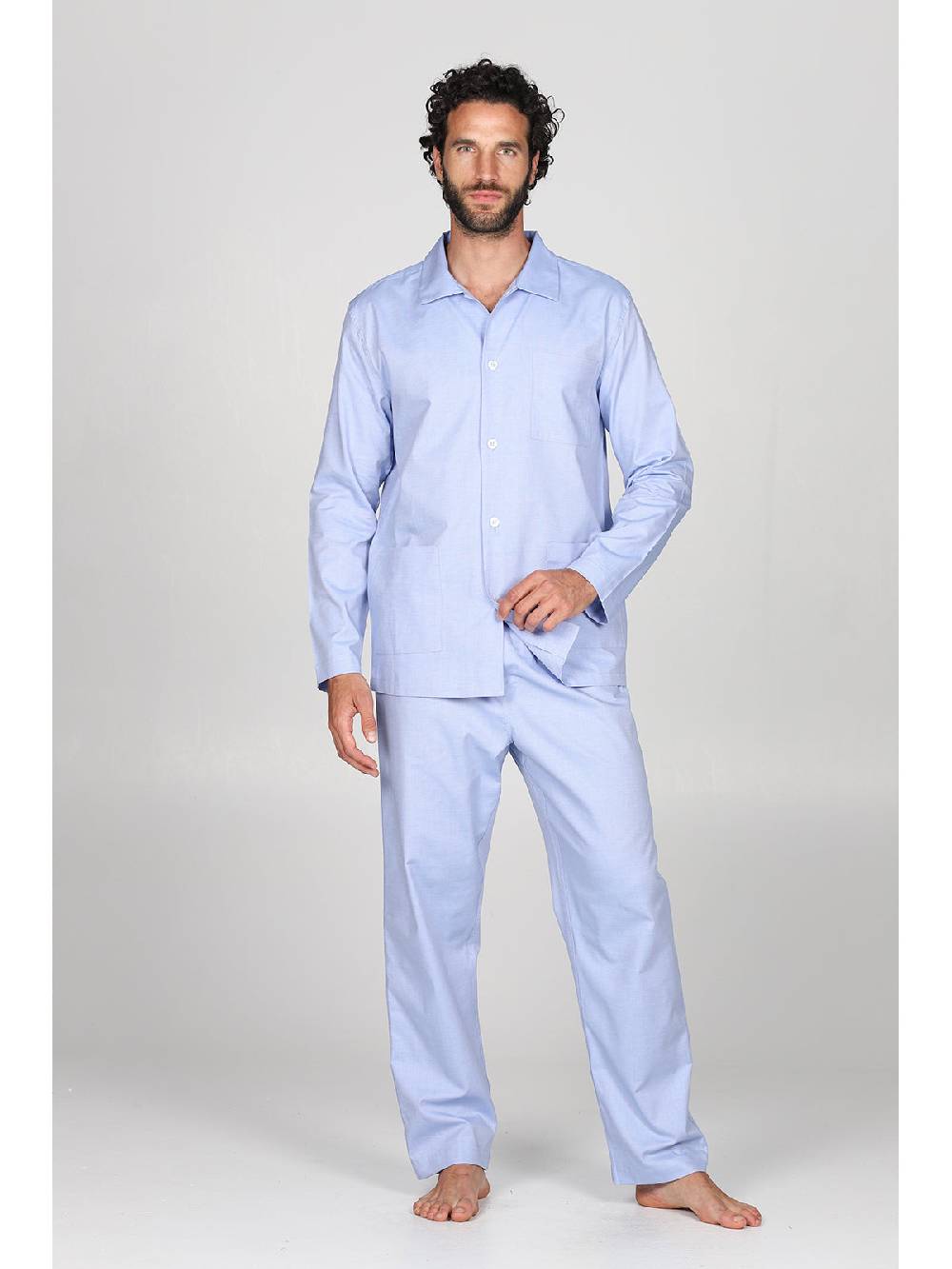 Julipet Pigiama cardigan in pregiato popeline, vestibilità impeccabile Italia