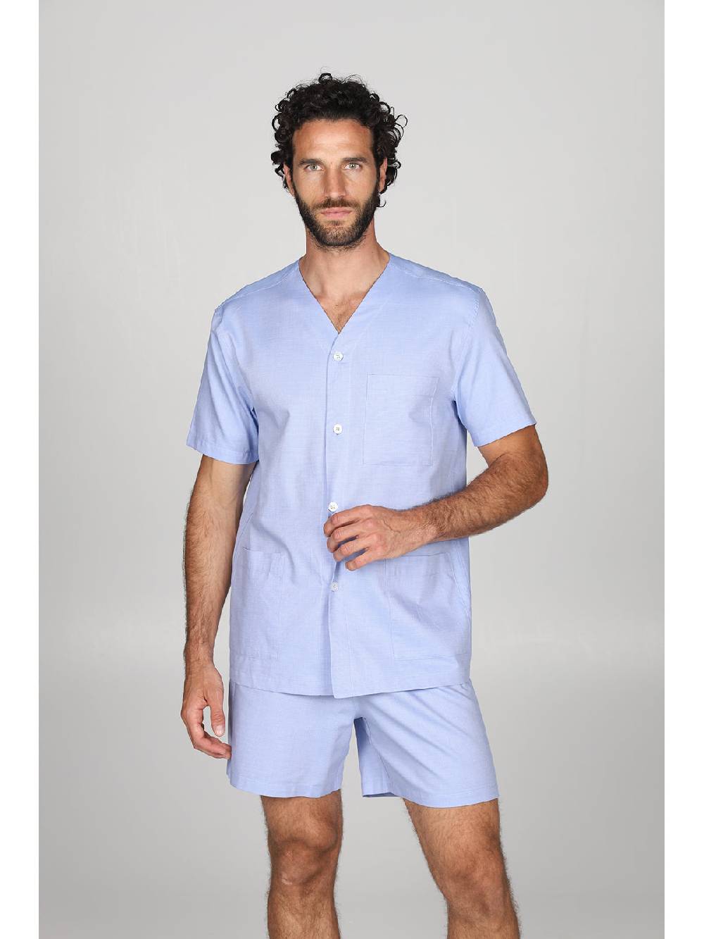 Julipet Pigiama corto cardigan in pregiato popeline, classicità e comfort In Linea