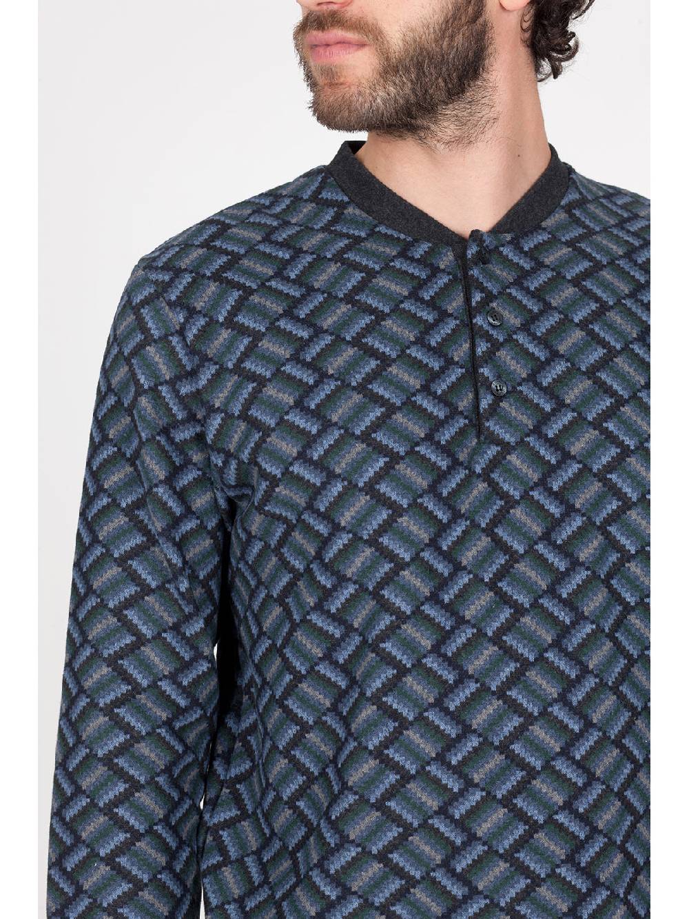 Julipet Pigiama in caldo jacquard di cotone Negozi Online
