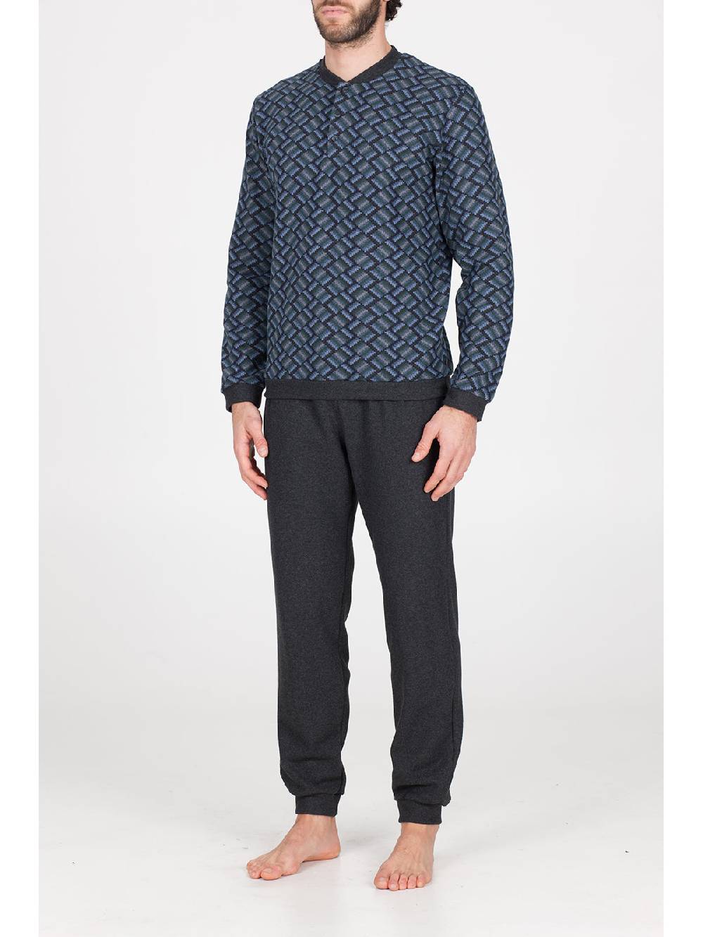 Julipet Pigiama in caldo jacquard di cotone Negozi Online