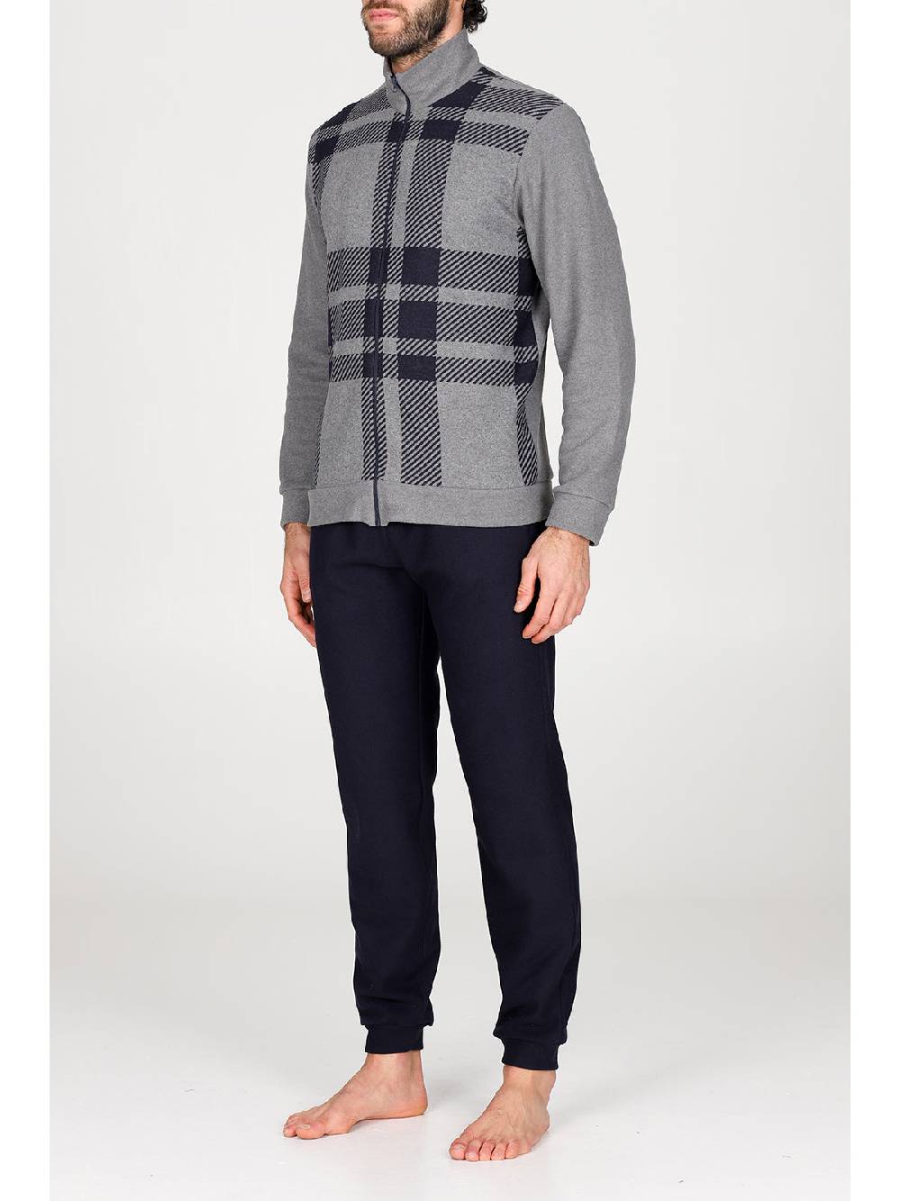Julipet Pigiama con zip in confortevole jacquard di cotone Nuova
