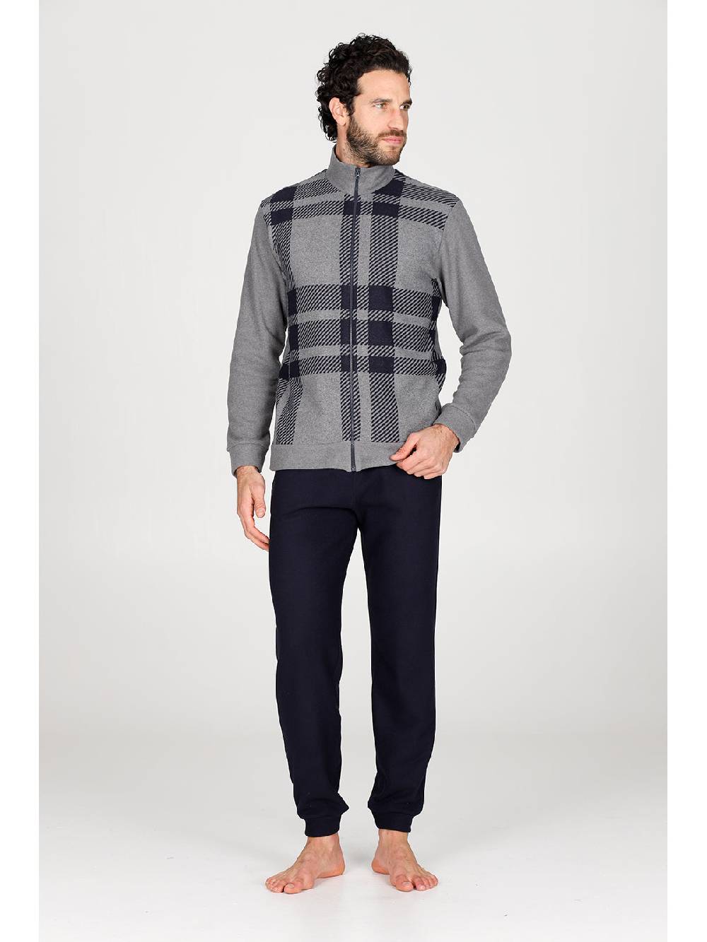 Julipet Pigiama con zip in confortevole jacquard di cotone Nuova