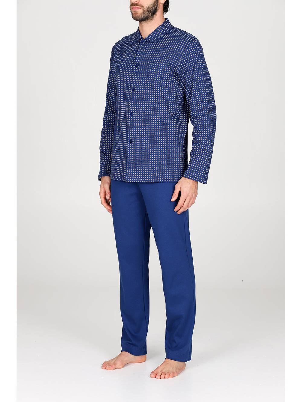 Julipet Pigiama cardigan in caldo interlock di puro cotone Italia