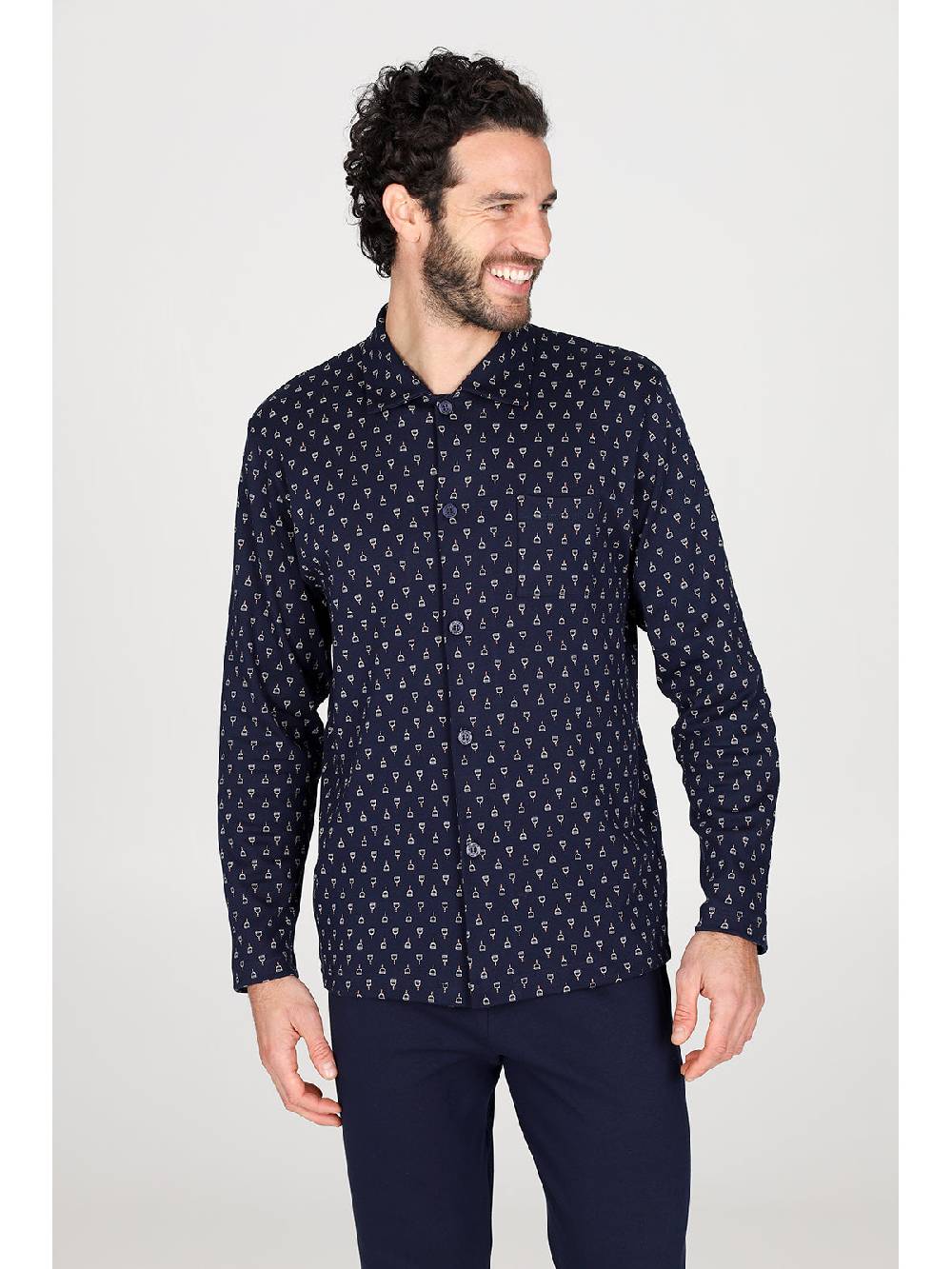 Julipet Pigiama cardigan in caldo interlock di puro cotone 2025