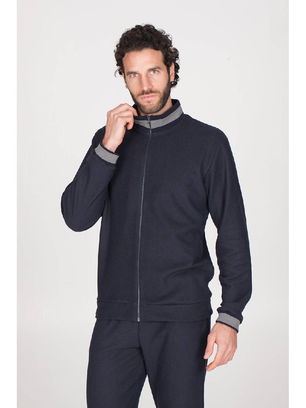 Julipet Tuta con zip in confortevole jacquard punto Milano Consegna Veloce