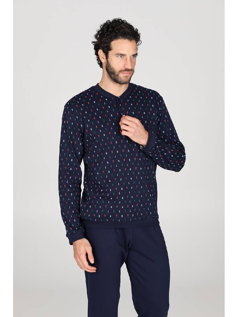 Julipet Pigiama serafino in caldo interlock di puro cotone Shopping online