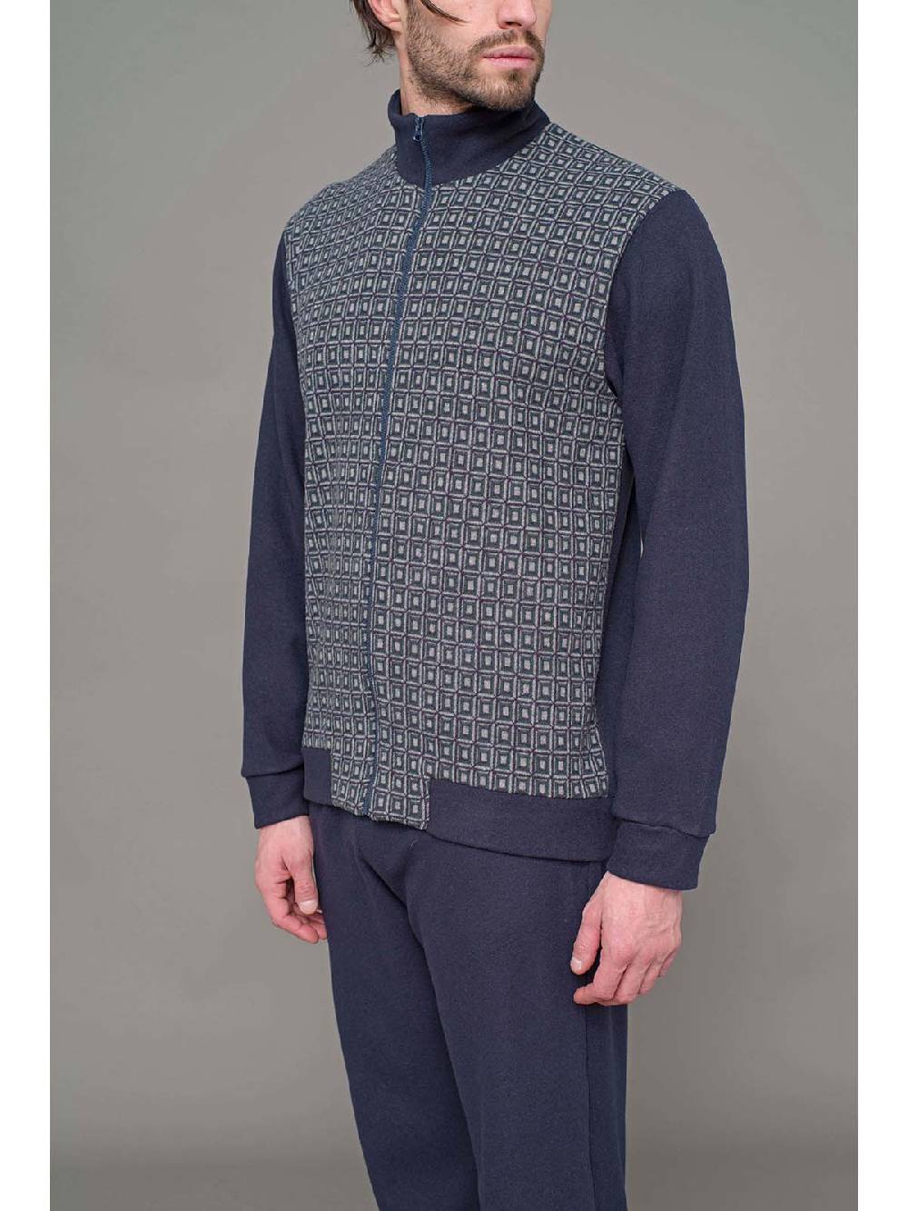 Julipet Pigiama zip in caldo tessuto milano fantasia Offerta settimanale