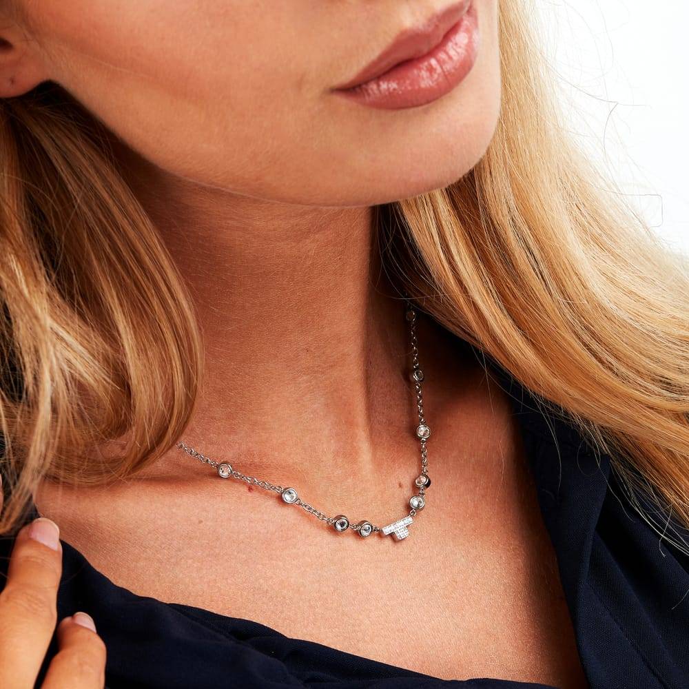 La Petite Story COLLANA TRUSSARDI T-LOGO - TJAXC04 Vendita Calda