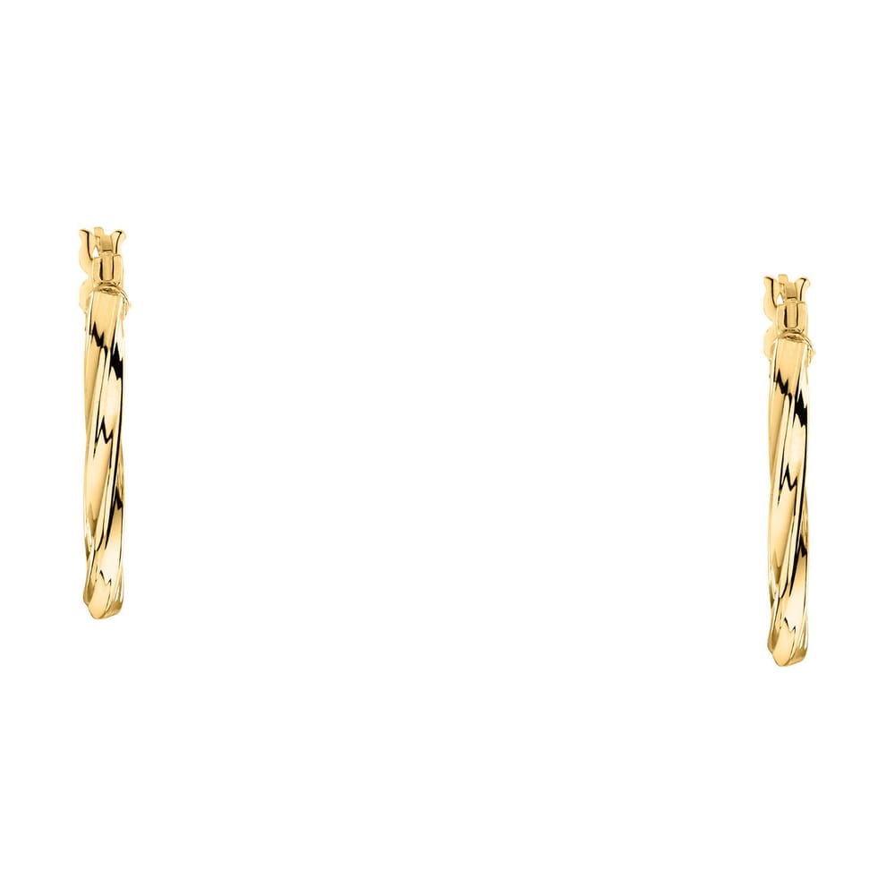 La Petite Story Orecchini a Cerchio - Creole in Oro, ⌀15mm Vendita Calda