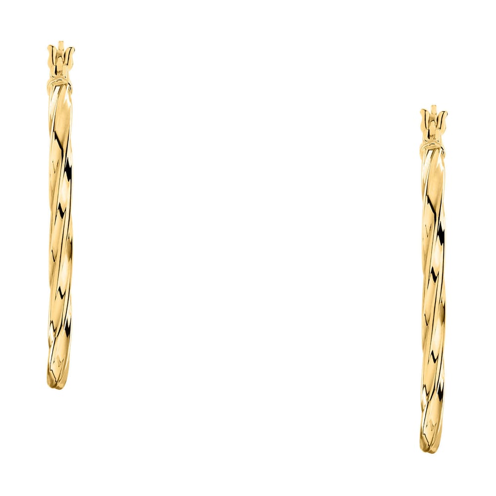 La Petite Story Orecchini a Cerchio - Creole in Oro, ⌀30mm Qualità Garantita