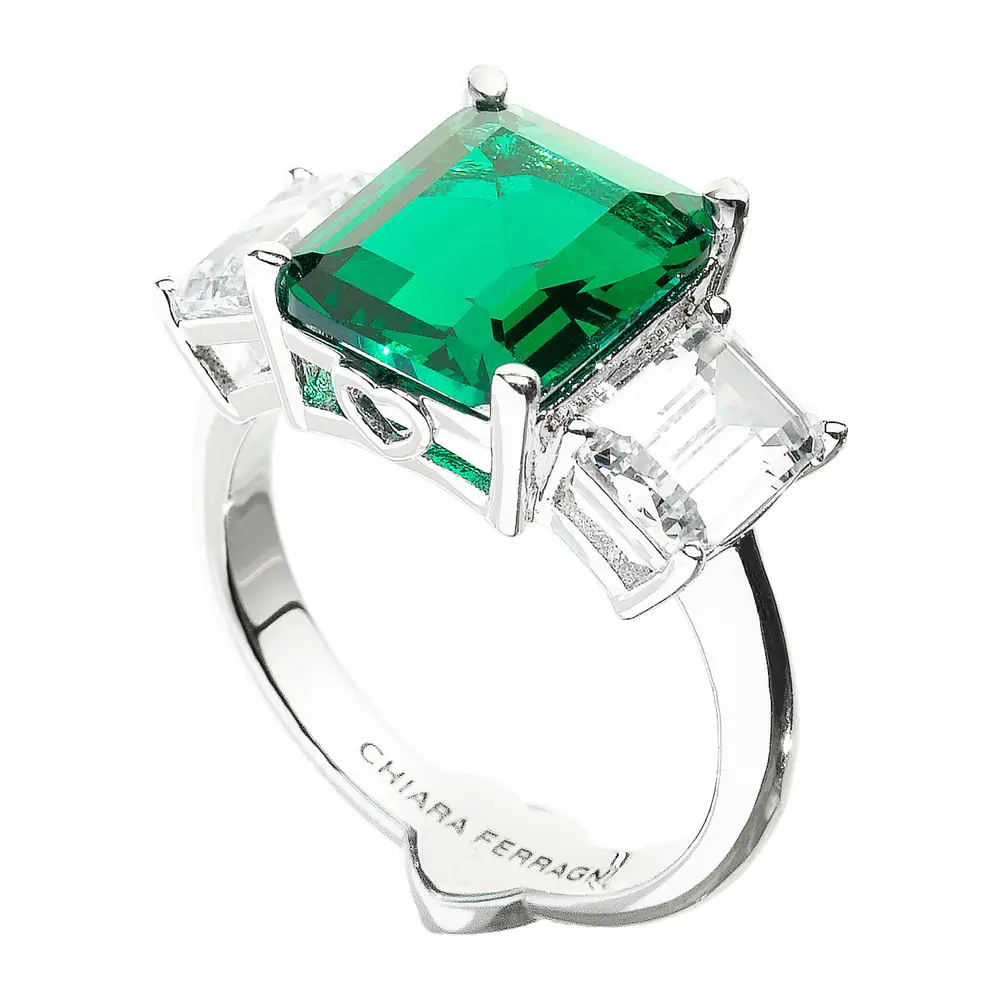 La Petite Story Anello Chiara Ferragni Brand Emerald - J19AWJ05010 Pezzi Unici
