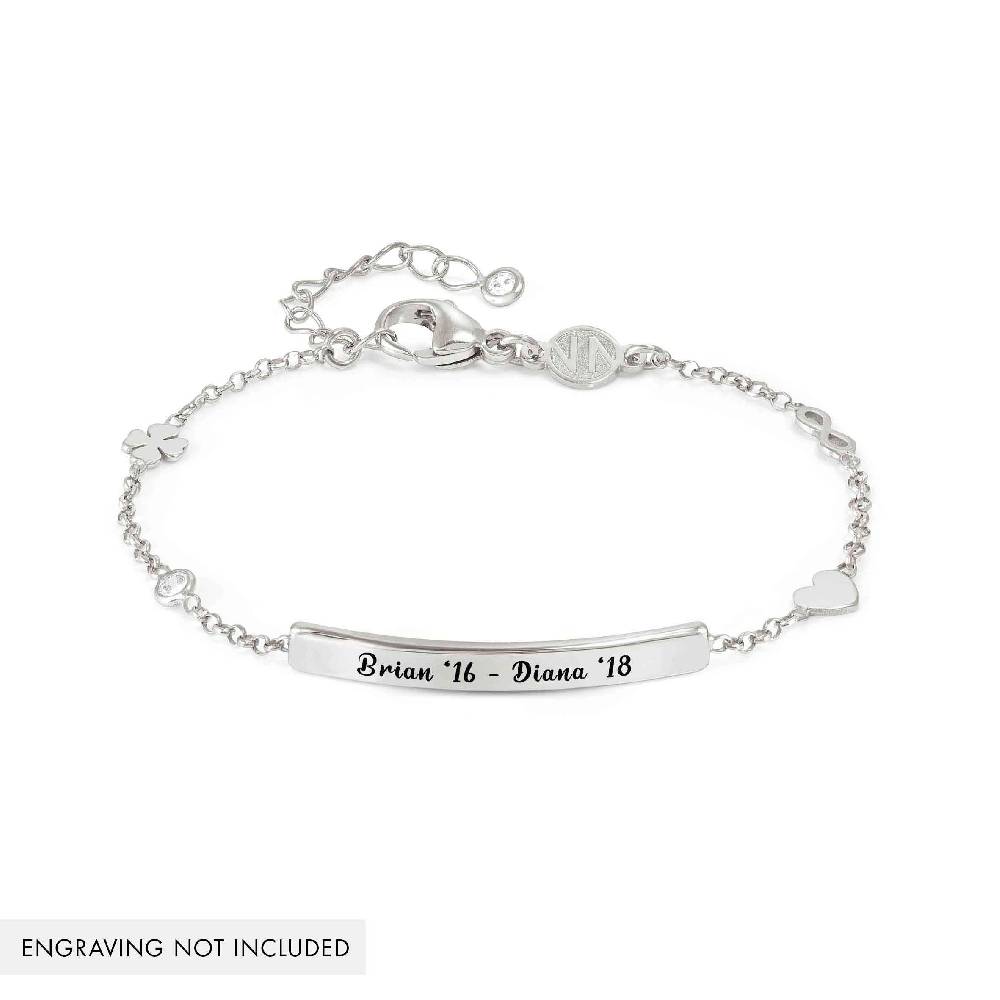Nomination Bracciale Messaggi d'amore con Placca incidibile e simboli mix Sottocosto