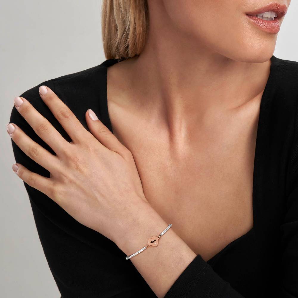 Nomination Bracciale Milleluci scritta Mom in PVD rosa e Cristalli Outlet
