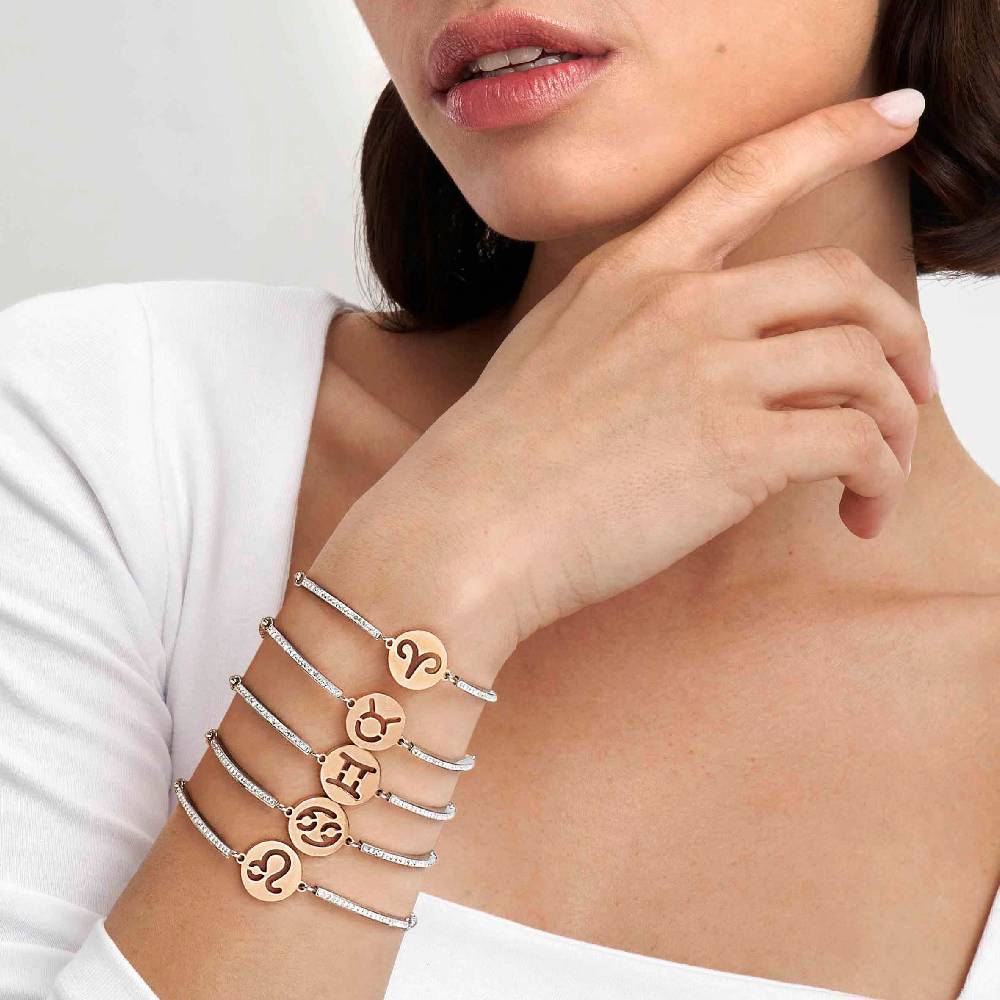Nomination Bracciale Milleluci Zodiaco Acquario in PVD rosa e Cristalli In Vendita