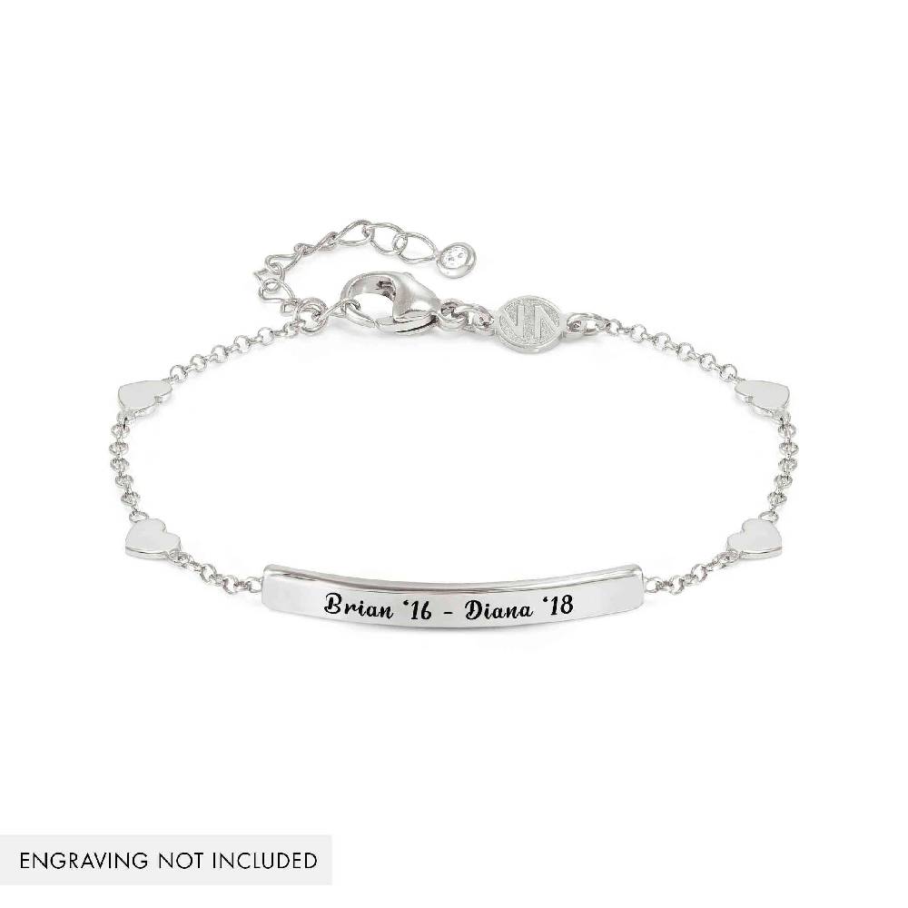 Nomination Bracciale Messaggi d'amore con Placca incidibile e Cuoricini Offerte