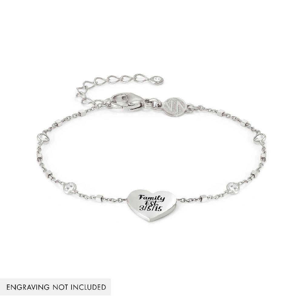 Nomination Bracciale Messaggi d'amore Cuore incidibile e Pietre I Più Venduti