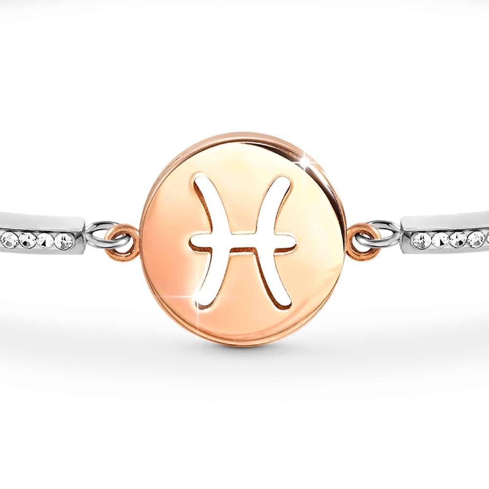 Nomination Bracciale Milleluci Zodiaco Pesci in PVD rosa e Cristalli 2025