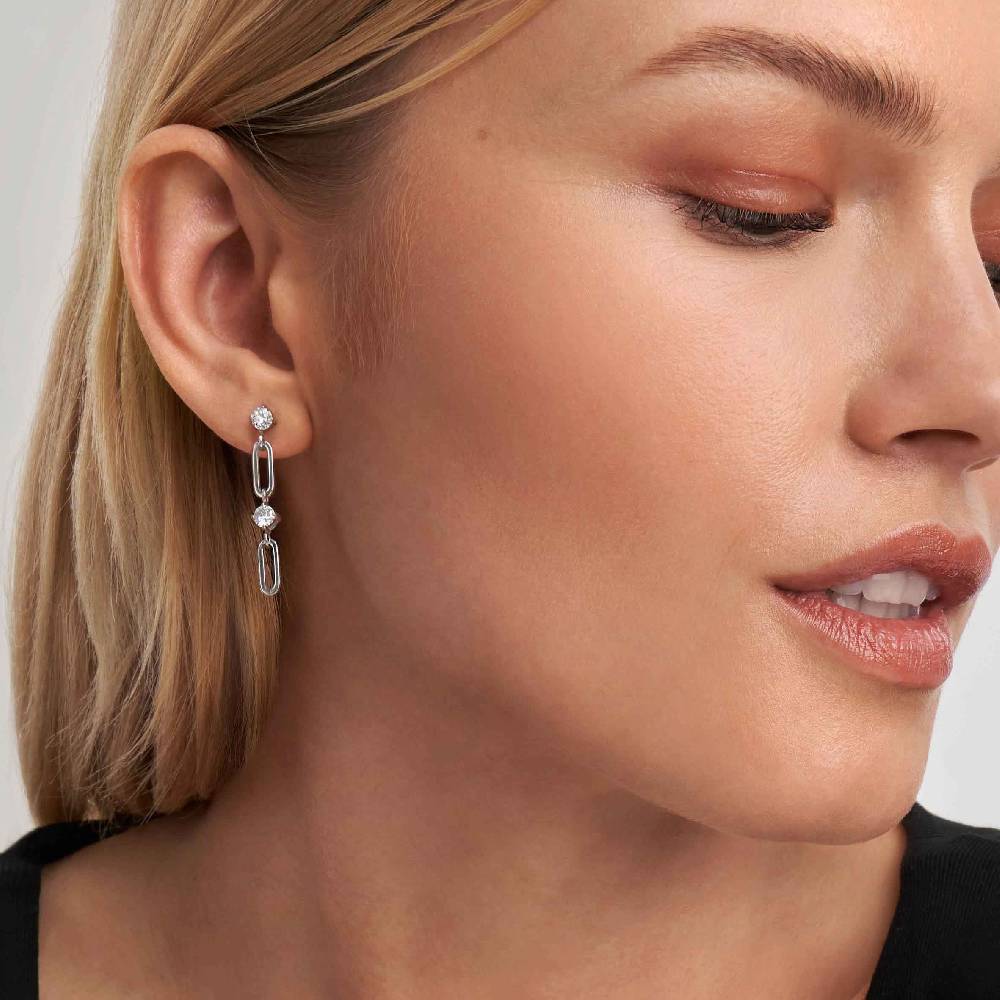 Nomination Orecchini Chainsofstyle Pendenti con Cubic zirconia Vendita Calda