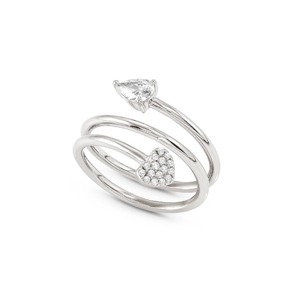 Nomination Anello Lucentissima Cuore e Cubic Zirconia a Goccia