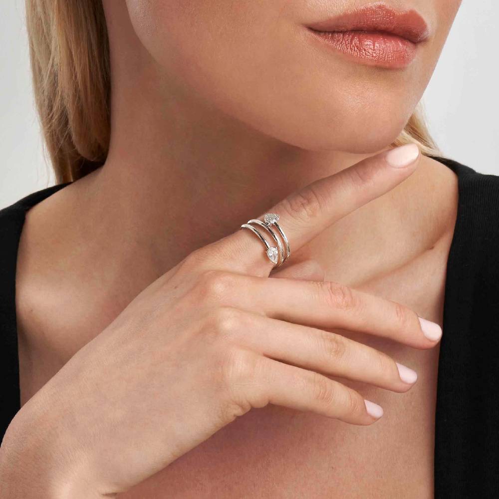 Nomination Anello Lucentissima Cuore e Cubic Zirconia a Goccia Fino Al -60%