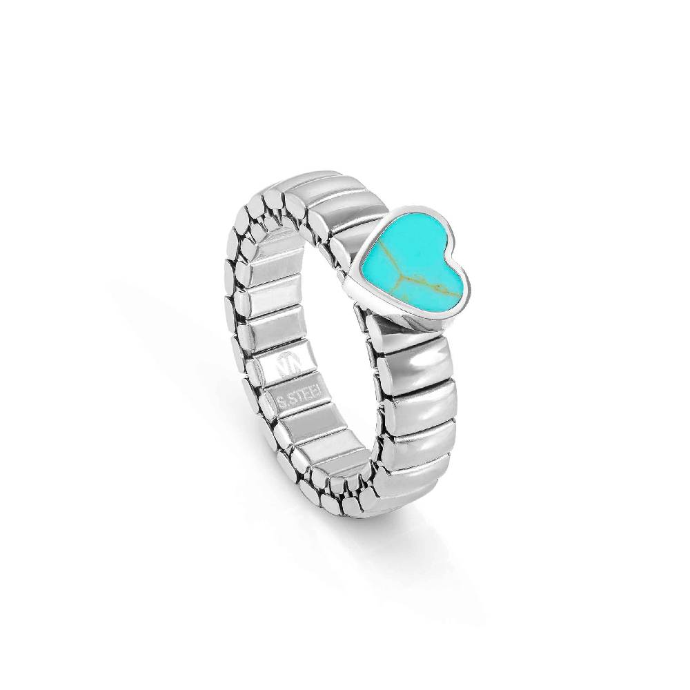 Nomination Anello Extension in Acciaio con Cuore colorato