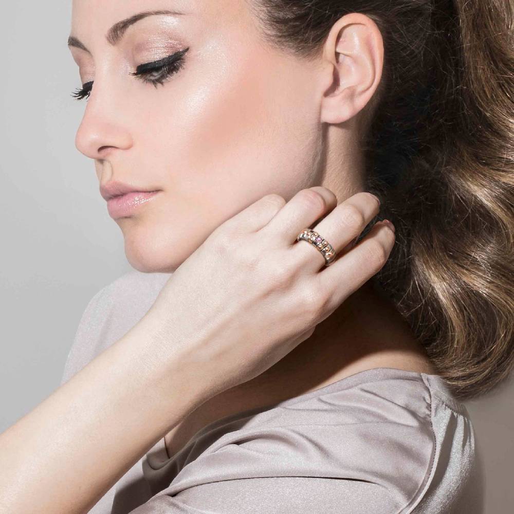 Nomination Anello Extension con Pietre naturali Sottocosto