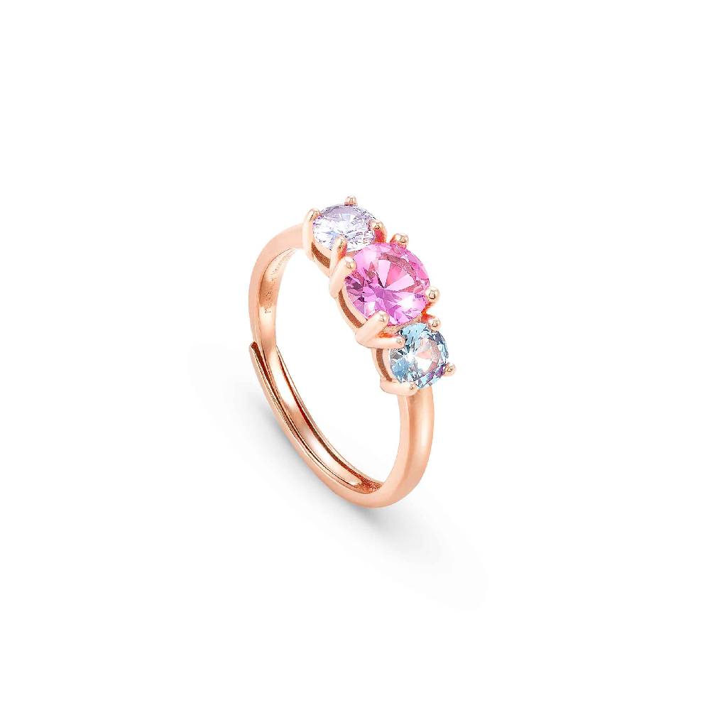 Nomination Anello Colour Wave con 3 Pietre colorate