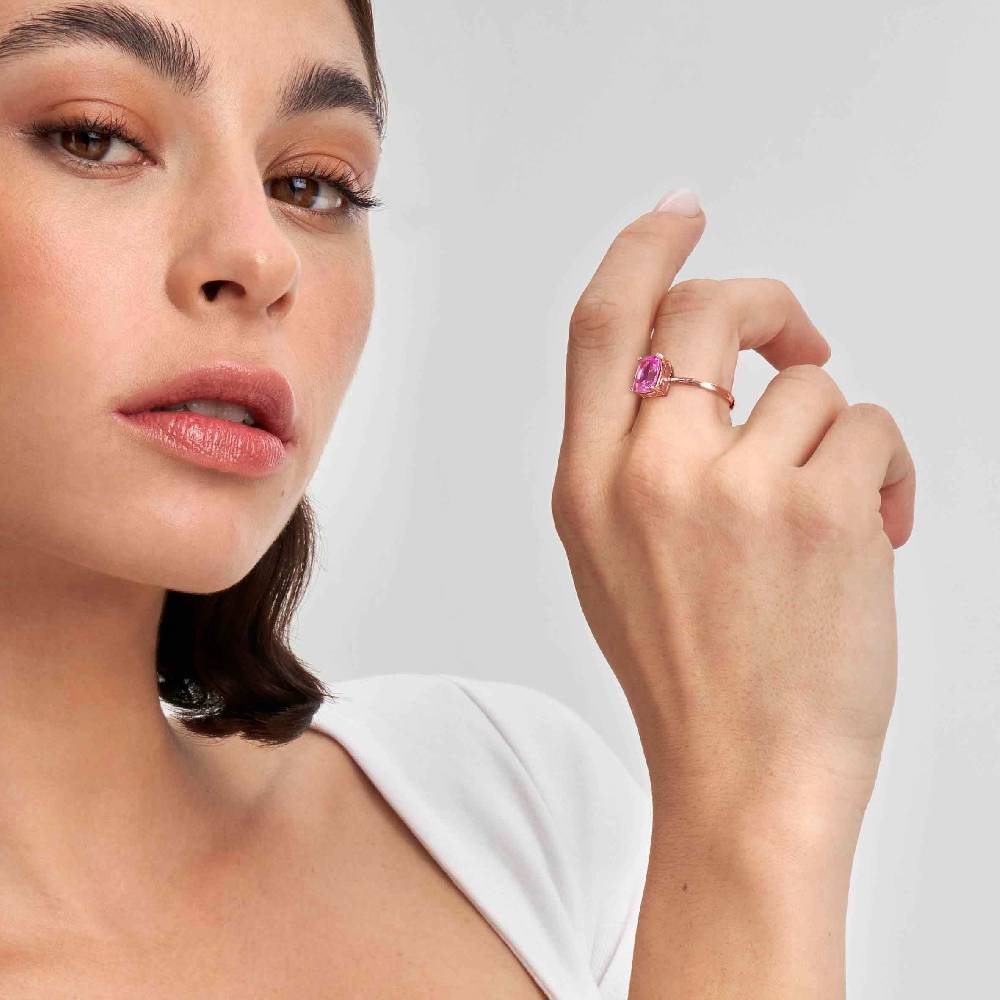 Nomination Anello Colour Wave con Zircone rosa Saldi Di Fabbrica