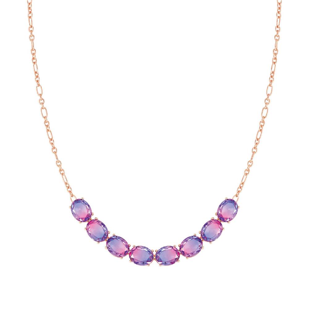 Nomination Collana Symbiosi pietre bicolore rosa e viola Italia