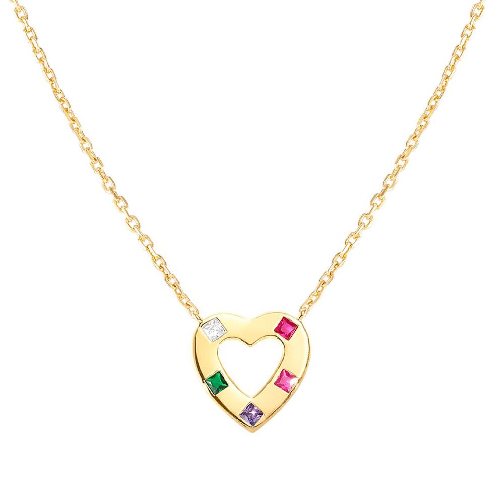 Nomination Collana Carismatica Cuore e CubIc Zirconia mixed