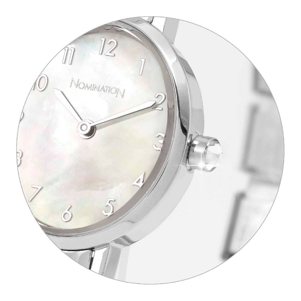 Nomination Orologio Time Quadrante Ovale Madreperla e 4 Link decorati sul Cinturino Nuovo