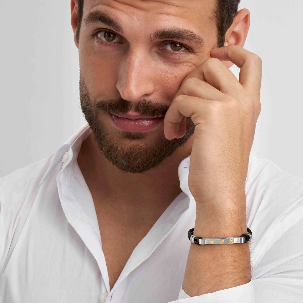 Nomination Bracciale Manvision con viti esagonali oro Vendita Economica