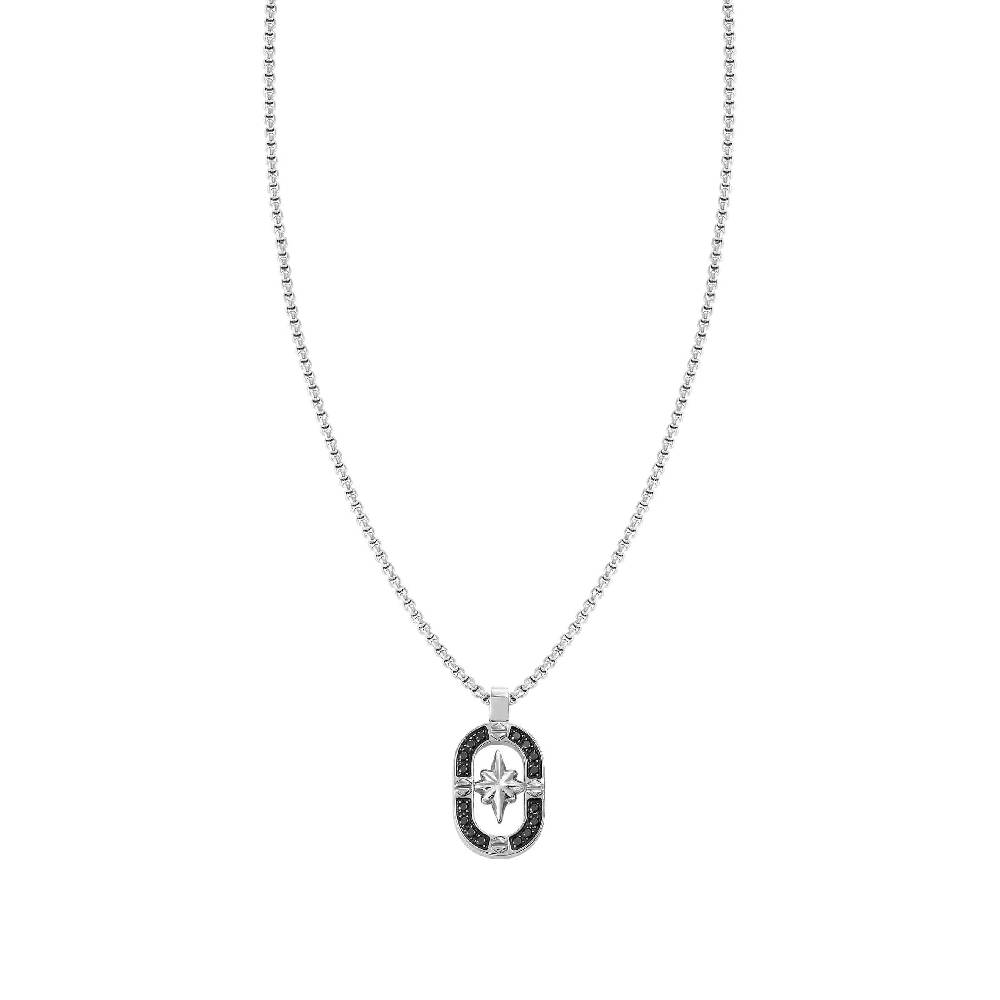 Nomination Collana ManVision Rosa dei venti con Zirconi neri Sottocosto