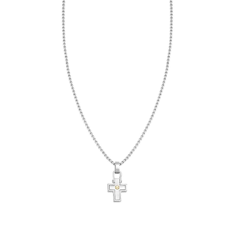 Nomination Collana ManVision con pendente croce e vite In Vendita